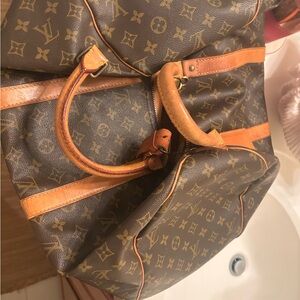 Louis Vuitton Monogram Canvas and Vachetta Keepall 50 *Needs Repair*